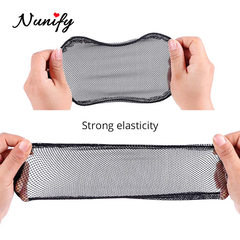 Nunify Mesh Cap To Make Ponytail Black Hair Bun Ponytail Net Wig Caps For Making Ponytail With Adjustable Back Guleless Hairnet
