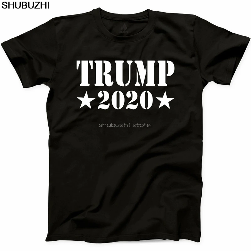 Хлопковая Новая Летняя мужская футболка с принтом Трамп для президента 2020
