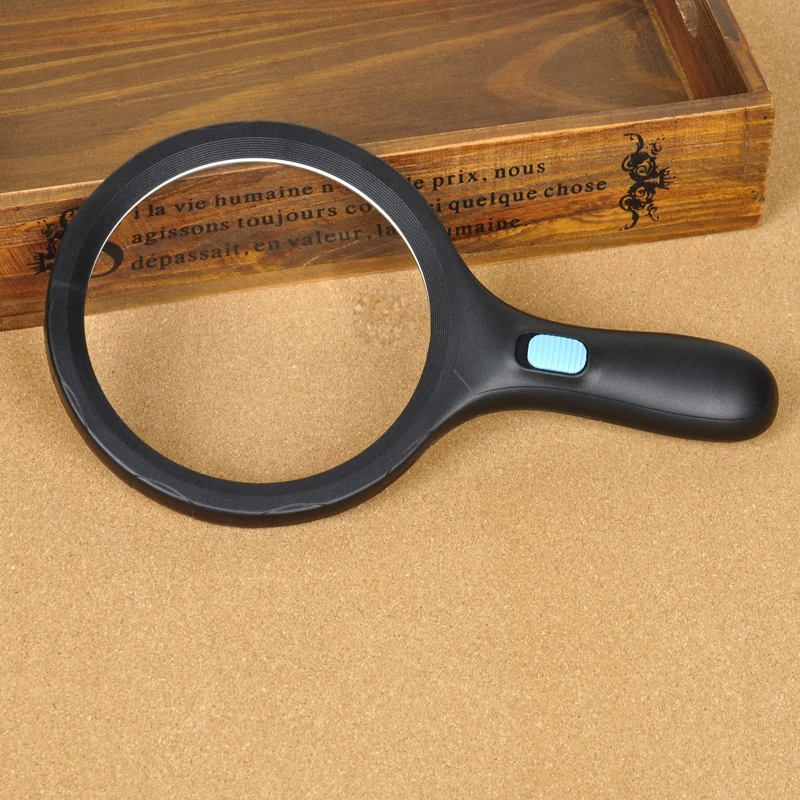 3X 45X Illuminated Magnifier Microscope Magnifying Glass Aid Reading for Seniors loupe Jewelry Repair Tool With 3 LED NEW