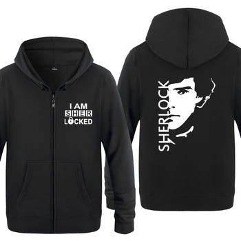 

SHERLOCK HOLMES TV MOVIE Hoodie Sweatshirts Men Fashion Mens Long Sleeve Zipper Jackets Hooded Fleece Hoodies Cardigans