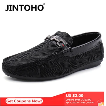 

JINTOHO 2020 Fashion Men's Casual Peas Shoes Lazy Shoes Men's Shoes Men's Loafers Lightweight leather Men's Zapatos De Hombre