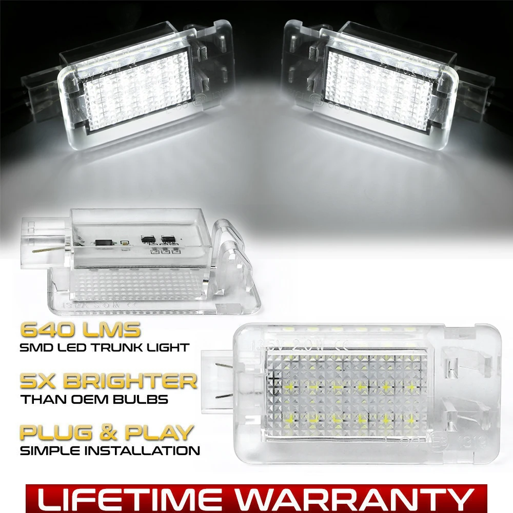 

2Pcs Car LED Luggage Light 18 SMD Super White Lamp for Volvo S60L C70 V50 S80 XC90 V40 XC60 C30 S40 V50 V60 V70 XC70