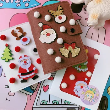 

Christmas Notebook Original Cute Cartoon Christmas Elk Hand Book loose-leaf Notebook Notebooks Diary Child Gift