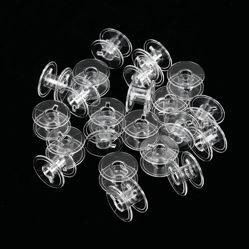 

10pcs Thread Bobbin Plastic Transparent Empty Coils For Brother Janome Singer Linen Spool Craft Storage Holder Sewing Machines