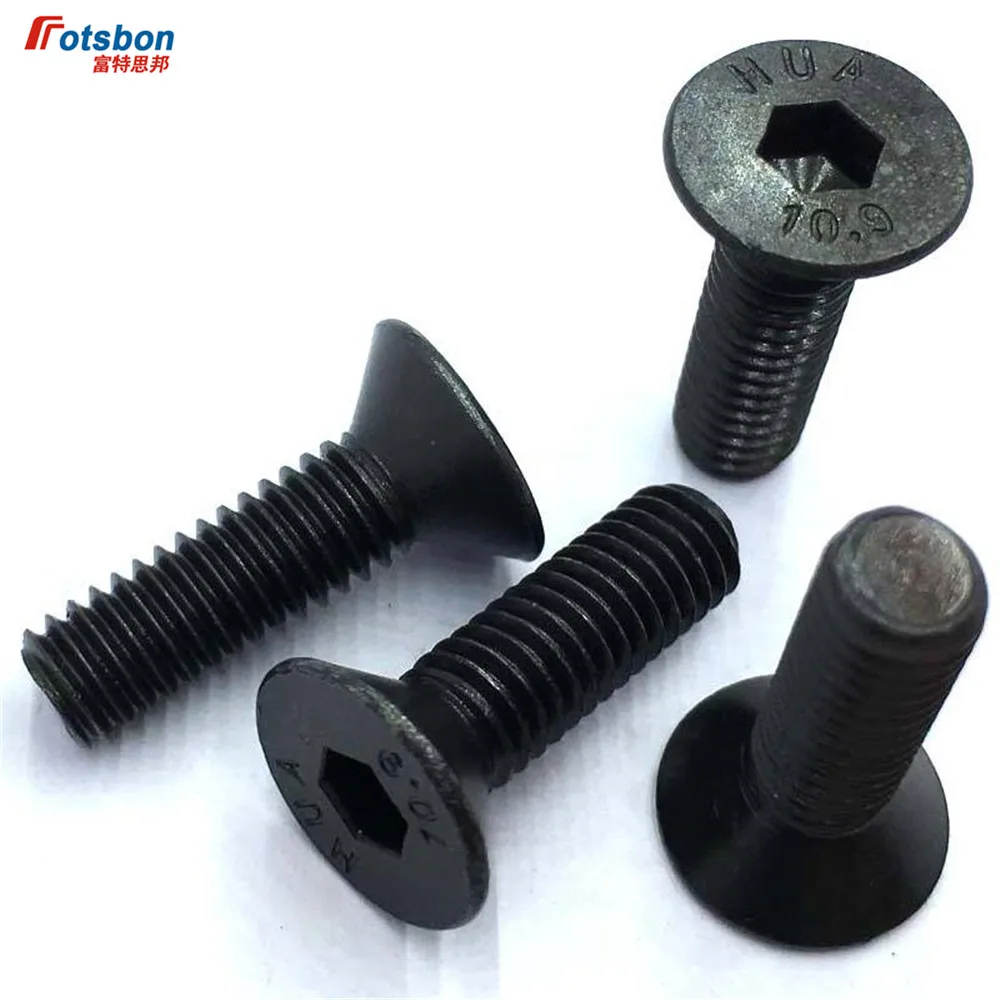 

M8 M10 Flat Head Hexagon Socket Screws Hex Countersunk Vis Allen Black Studs Parafuso Bolts Tornillos Schroeven Vida DIN7991