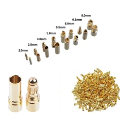 40 pcs/lot 2.0mm 3.0mm 3.5mm 4.0mm 5.5mm 6.0mm 8.0MM or balle banane connecteur prise pour ESC Lipo RC fiches de batterie (20 paire) 