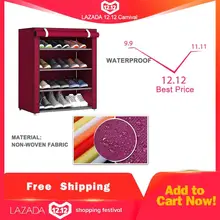 Modern Simple Design Folding Shoebox Stainless Rack Organizer Storage Wardrobe Cabinets For Home Bedroom Storage