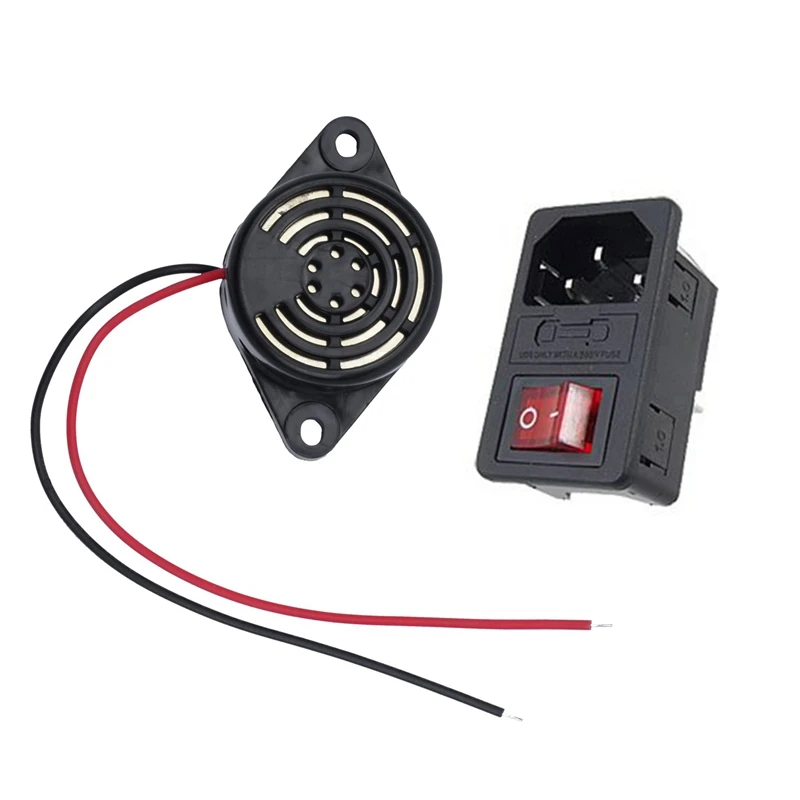 Hot 1x Входная штепсельная розетка питания 10 А 250 В 3 контакта IEC320 C14 и 5 шт. 95 дБ сигнал
