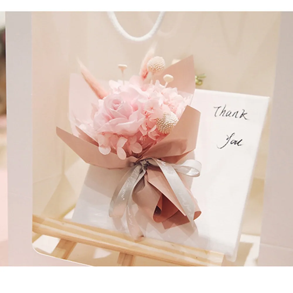 Window Tote Paper Gift Box Packaging Creative Christmas Gift Flower Bag Easel Gift Bag (4)