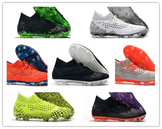 

Mens Copa Leather FG Soccer Shoes Discount Soccer Cleats Future 19.1Netfit FG3 World Cup Football Boots Black White Orange