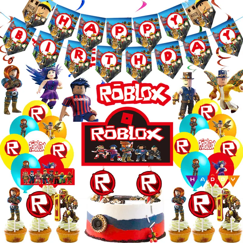 Cake Toppers Roblox Sticker Roblox Party Supply Roblox Cake Topper