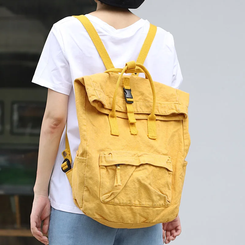 Винтажный потертый Джинсовый Рюкзак Для женщин-подростков, повседневная школьная сумка, Женский дизайнерский тканевый мягкий Повседневный Рюкзак, Студенческая большая сумка