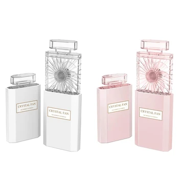 

Lady Handheld Fan, Rechargeable Small Personal Fan Powerful Pull-Out Portable Fan, Mini Desk Electric Fan Safe for Office School