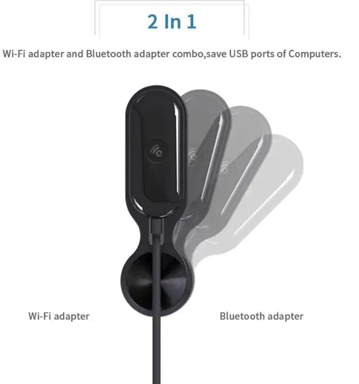 Бесплатный драйвер беспроводной USB Wifi адаптер 600 Мбит/с 2,4G 5G PC Wi-Fi+ Bluetooth 4,2 адаптер Lan Wifi Приемник ключ