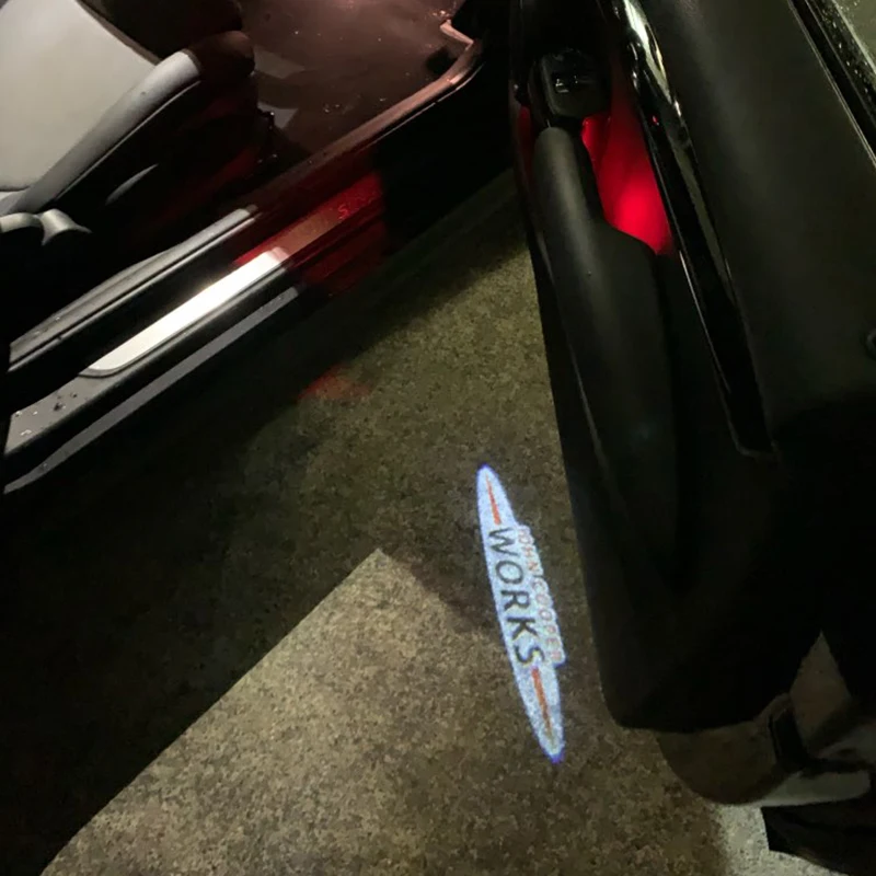 2 шт. Автомобильные светодиодные лампы для дверей Mini Cooper One S JCW R50 R53 R60 F55 F56 F60 R55 R57 R58