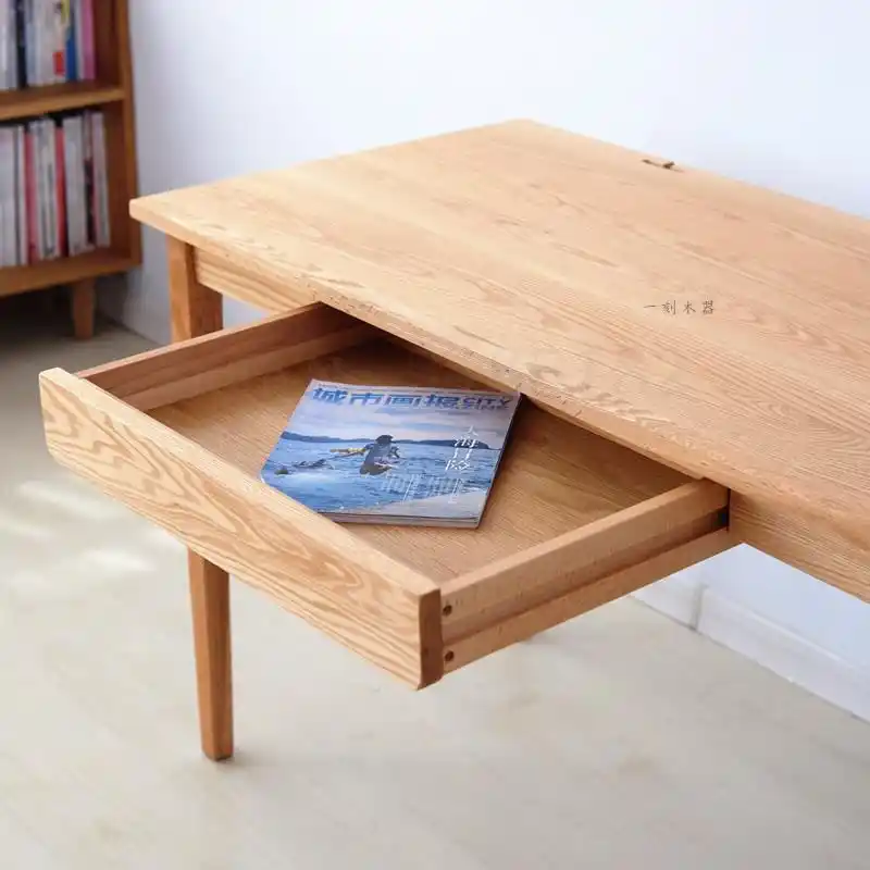 Solid Wood Desk Nordic Simple Learning Table Japanese Style Log