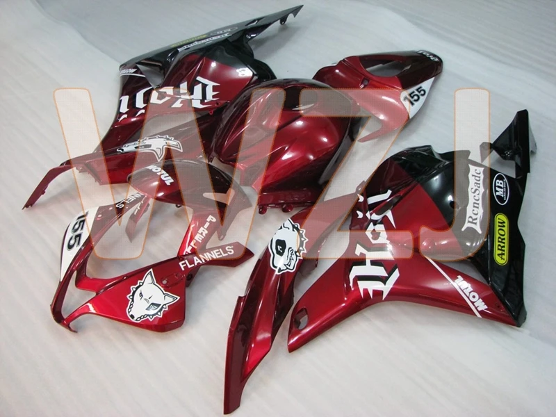 INJECTION mold Для Honda CBR600RR 09 10 кузов CBR 600 RR 2011 жемчуг красный дрог 6 наборы для тела CBR 600 RR 2009-2012 Пластиковые обтекатели - Цвет: INJECTION mold
