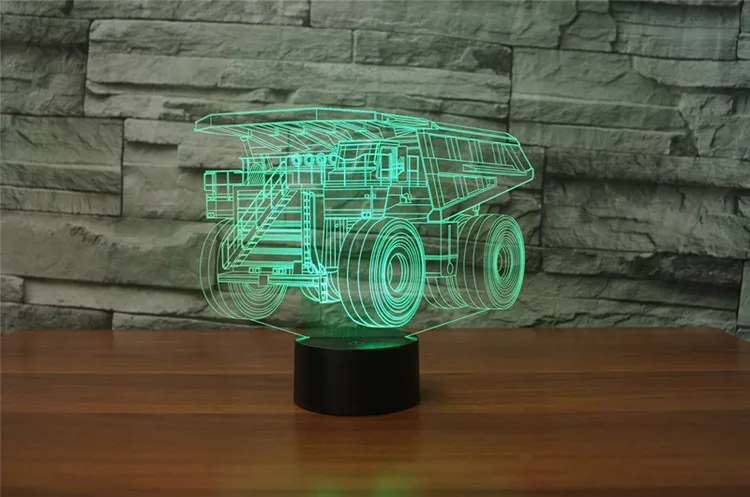 [Seven Neon] игрушечный автомобиль автобус винтажный автомобиль акриловая 7 цветов Настольная лампа 3D лампа Новинка Светодиодный Ночник светильник Сокол миллениума светильник
