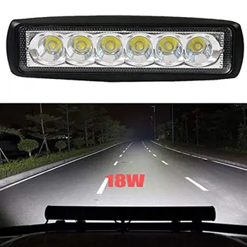 

For 4x4 4WD Offroad SUV Truck Lorry Trailer 12V 18W 6LED Car Work Light Bar Spotlight 6000K DRL Lamps