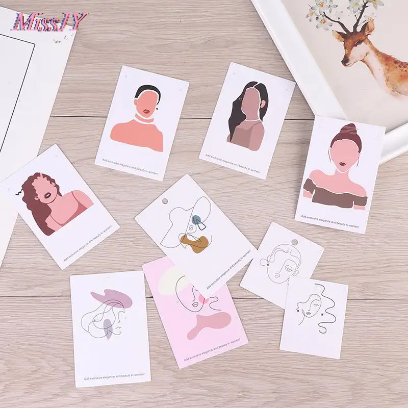 

50Pcs Earring Display Card Necklace Holder Set For Packing Jewelry Organizer Ear Studs Earrings And Jewelry Display Supplies