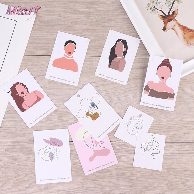 Earring Display Card 50 Pcs  Earring Display Paper Cards - Jewelry  Packaging & Display - Aliexpress