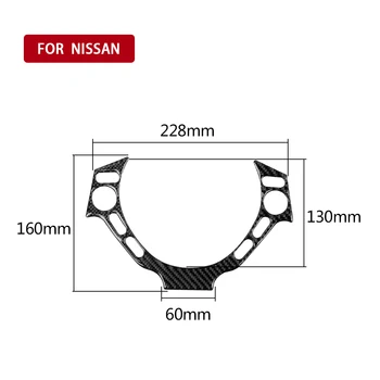 

Carbon Fiber Steering Wheel Button Frame Sticker For Nissa GT-R R35 2008-2016 Black High Quality Decoration Cover Trims