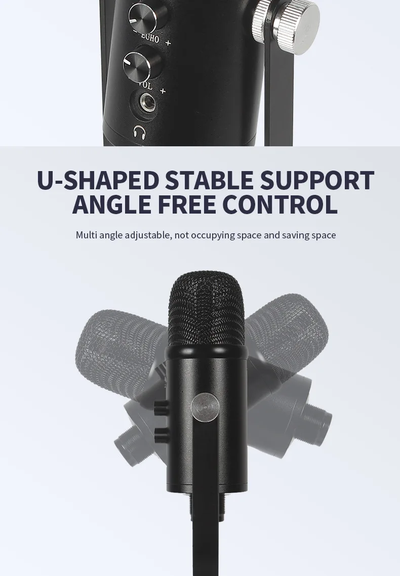 电容麦 USB支架套装高采样降噪家用电脑录音游戏有线话筒跨境专供_D0_31