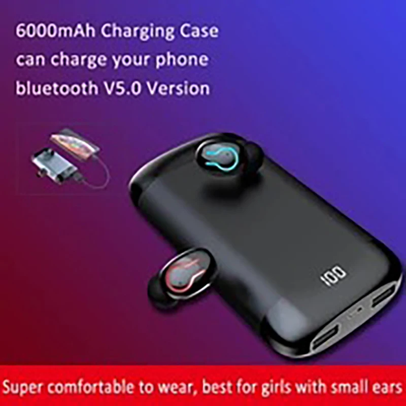 Q66 Беспроводной V5.0 Bluetooth наушники HD стерео спортивные Водонепроницаемый