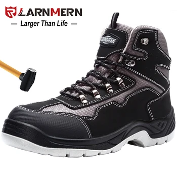 

LARNMERN Men's Work Safety Shoes Steel Toe Construction Sneaker Lightweight Breathable Anti-smashing Anti-puncture Safety Boots