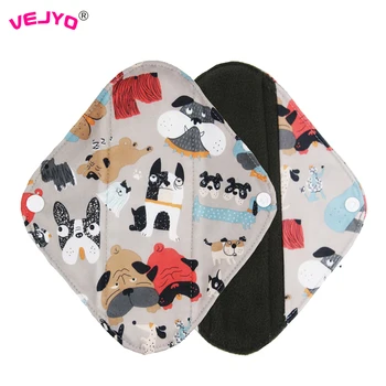 

20cm*18cm Reusable Sanitary Pads Panty Liners Breathable Bamboo Charcoal Washable Menstrual Pad Cloth Napkins for Women Period
