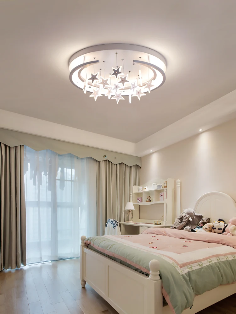 

Cozy Bedroom Lamp Led Modern Concise Romantic Attract Top Light Master Bedroom A Living Room Children House Girl Princess Lamps
