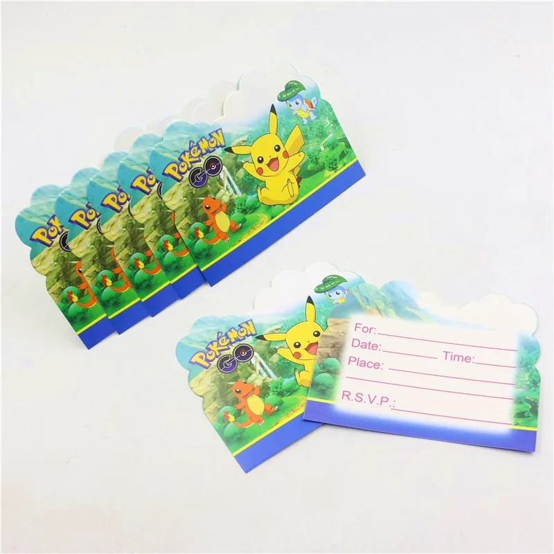 Cards-10pcs 1 шт. мультфильм Покемон го Pikaqiu для вечеринки 1,08*1,8 м одноразовая посуда для вечеринки скатерть на стол День Рождения вечерние принадлежности - Цвет: Cards-10pcs