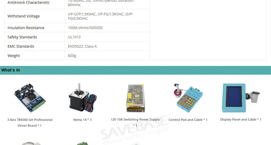 3 шаговый двигатель TB6560 HB Nema14 21oz-in двигатель 12В высокого качества блок питания для роутер для самостоятельной сборки/плазменной резки