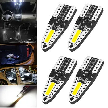 

4x Car LED Bulb T10 W5W LED Signal Light 7020 2smd 5W5 6000K Auto Wedge side Interior Reading Lights for lexus touareg Honda VW