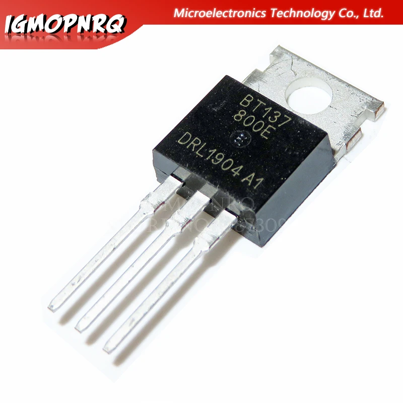 10 шт. оригинальные триacs RAIL TRIAC TO-220 BT137 BT137-800E 800 в 8A | Электронные компоненты и