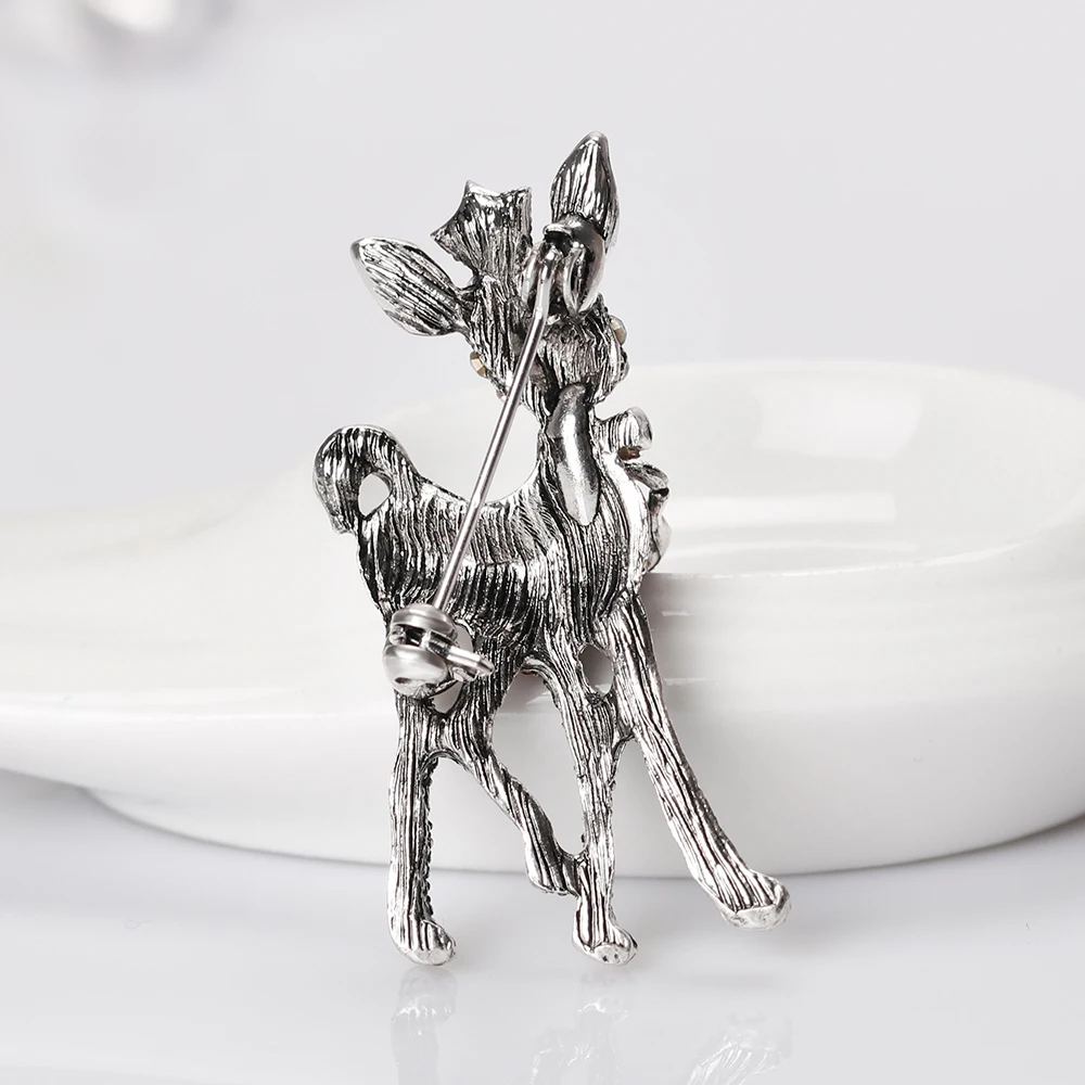 Rinhoo Vintage Weihnachten Baum Brosche Strass Blume Glocke Elch Broschen Für Frauen Kragen Revers Pin Dekoration Schmuck Weihnachten Geschenk – Detail 27