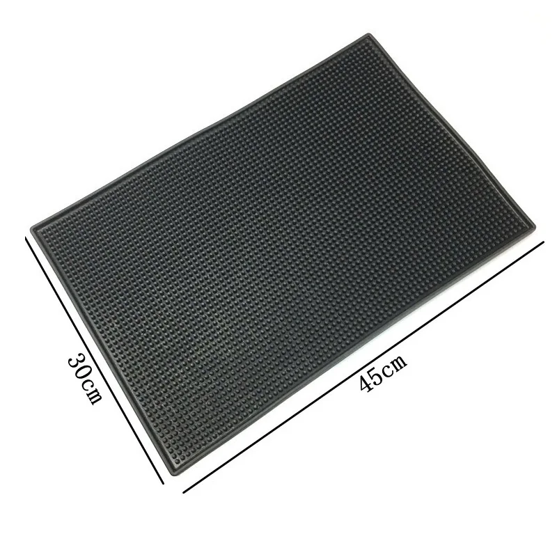 Tappetino Da Bar Barbits In Gomma 45x30 Cm Nero - Antiscivolo E Lavabile In Lavastoviglie