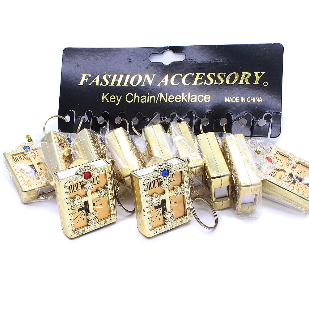 1 шт. английский мини Святой Библия брелок религиозные с христианскими текстами и