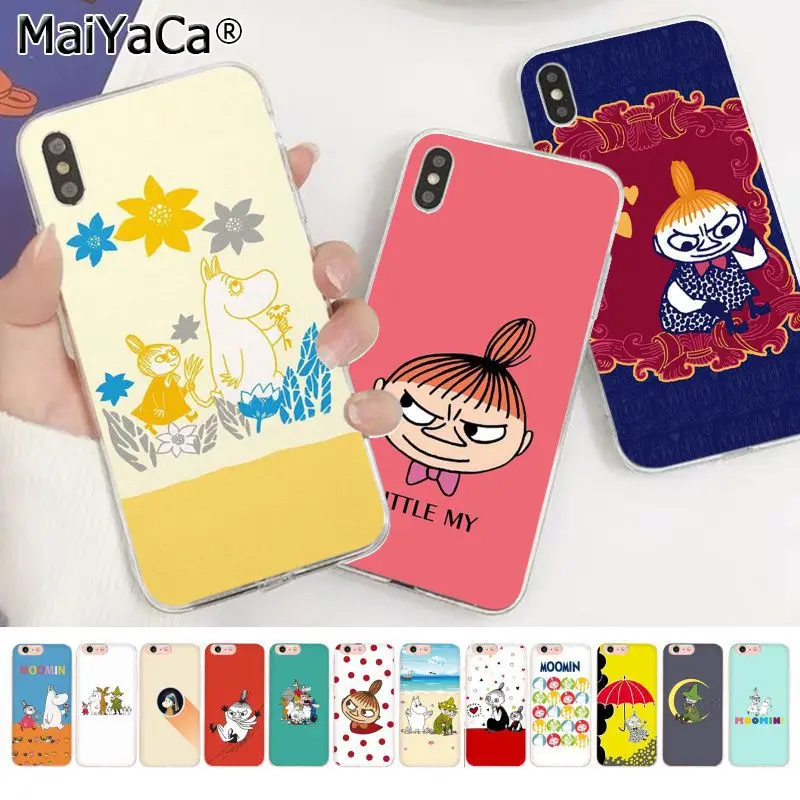 MaiYaCa Забавный чехол Moomin Little My Coque Shell для телефона Apple iphone 11 pro 8 7 66S Plus X XS MAX 5s SE XR чехол Coque Shell