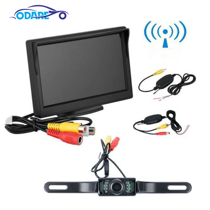 Новинка " TFT lcd камера заднего вида монитор парковочная система HD Автомобильная камера заднего вида для камеры заднего вида с углом обзора 170 беспроводной передатчик