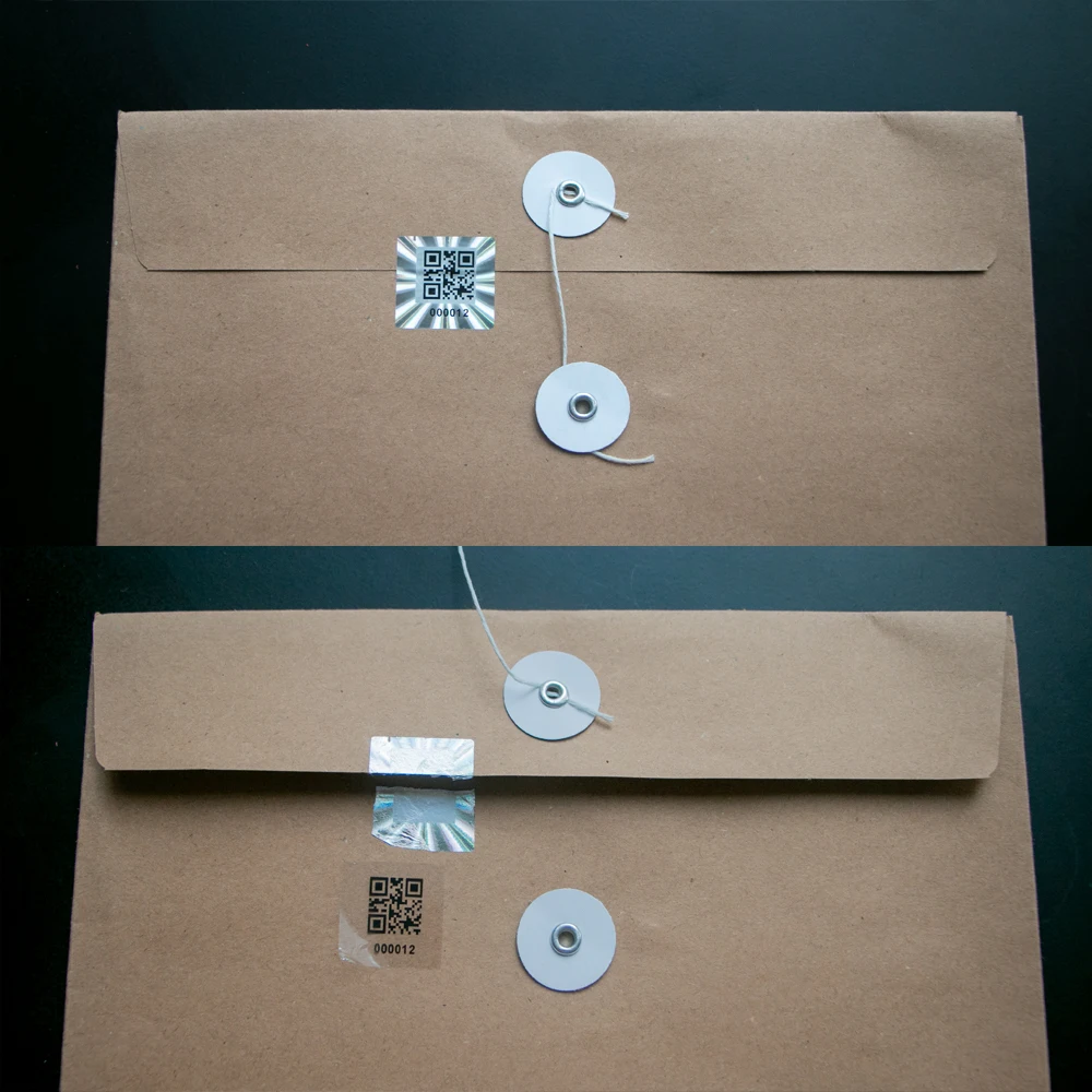 QR 코드가 포함된 2.5x2.5cm 실버 레이저 스티커 정통 보안 씰 홀로그램 보증 무효 스티커 보안 위조 방지 라벨