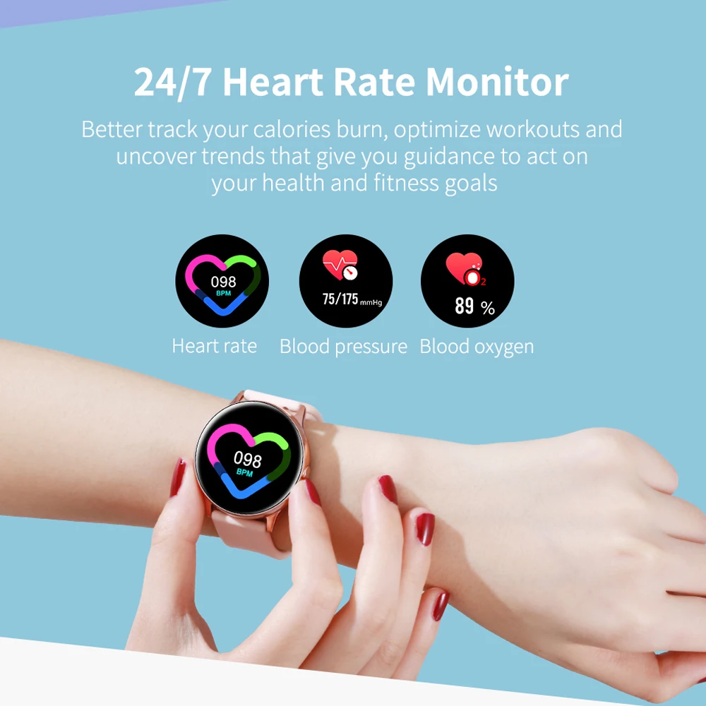 696 DT88 Smart Watch Female 1.22inch Color Screen Women Device Heart Rate Monitor Sports Smartwatch Waterproof Wearable