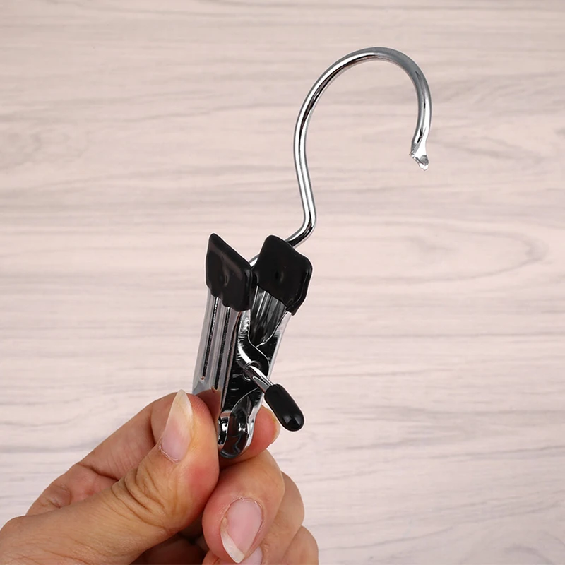 WSFS Hot 5 pcs Portable Laundry Metal Hook Clothes Pin Boot Shoes Hanger Hold Clip Hanger Hook Clips