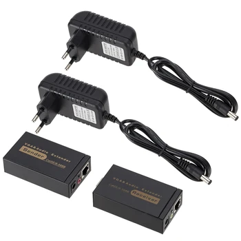 

VGA Signal Amplification Enhancer VGA-100MS Network Extender 100M VGA to RJ45 Amplifier with Audio Extension vga Cable Adapter
