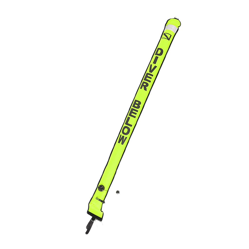 6 Ft Scuba Diving Dive Signal Tube Surface Marker Bouy with Inflator (SMB / Safety Sausage) Surface Marker Buoy 