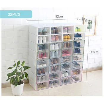 

​ Plastic Storage Rectangle Thicken Shoe Organizer Drawer Transparent Flip Drawer Box