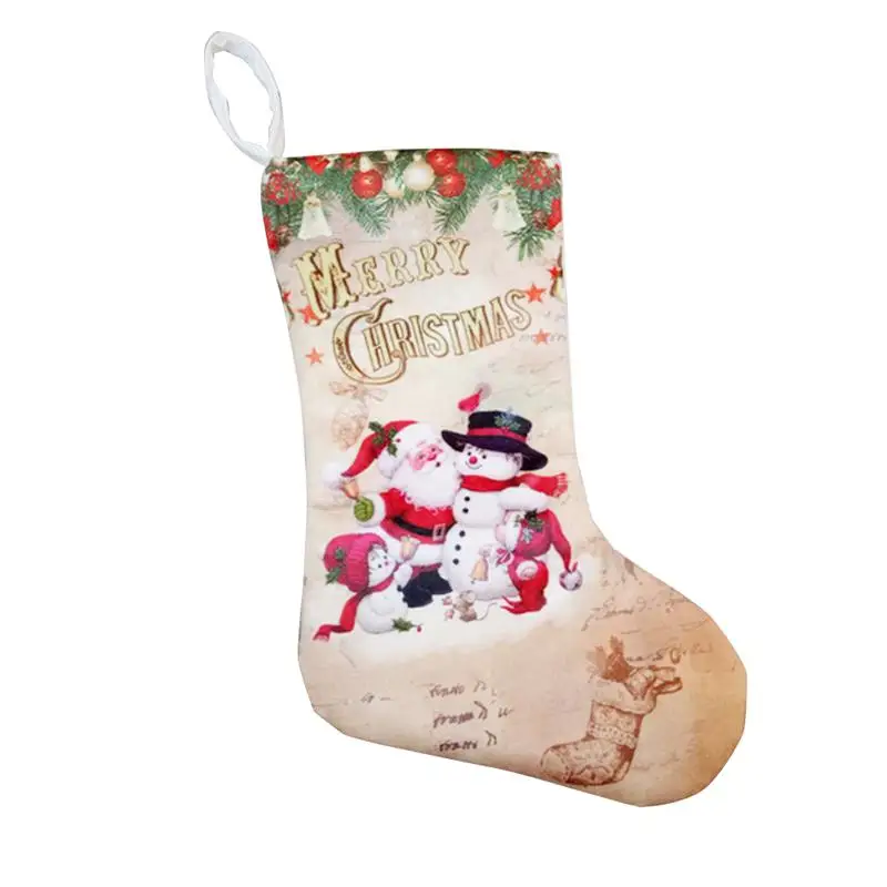 1 шт., рождественские чулки со снеговиком, креативные рождественские чулки, Висячие носки, Рождественская елка камин, украшение - Цвет: C