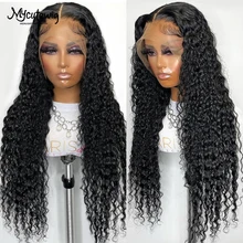 360 Lace Frontal Wig 30 34 Inches Water Wave 13x6 13x4 Lace Front Wig Human Hair Wigs Deep Curly Glueless Virgin Brazilian 180%