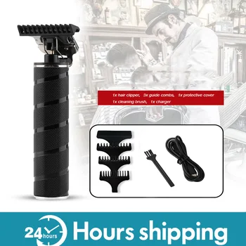 

5W Cordless Hair Clipper T-Blade Hair Trimmer USB Rechargeable Beard Trimmer Portable Haircut Styling Metal Hair Cutter
