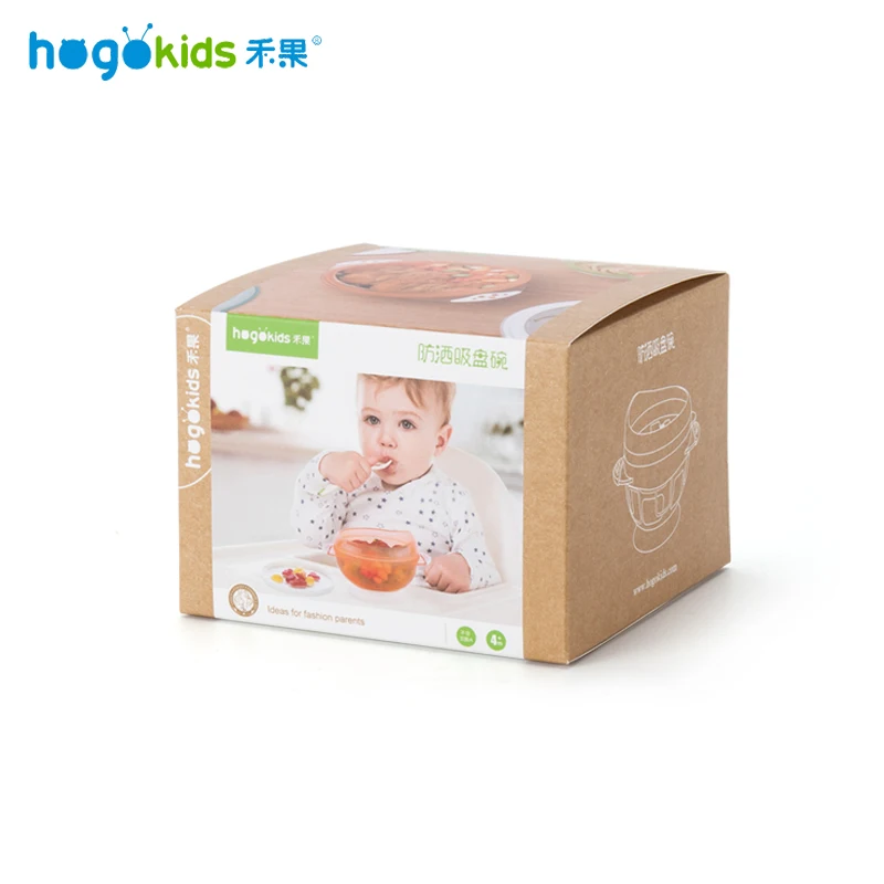 Hogokids набор детской чаши, тренировочная чаша, столовая посуда, обучающее блюдо на присоске, Детские тренировочные столовые приборы, чаша с крышкой, подарочная коробка